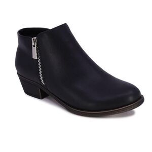 Nautica Black Booties with Metallic Zipper